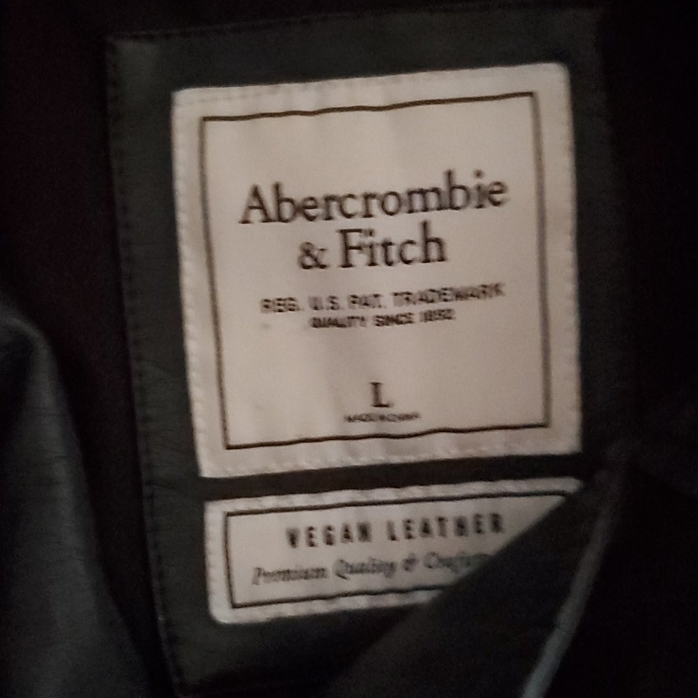 A&F vegan leather jacket